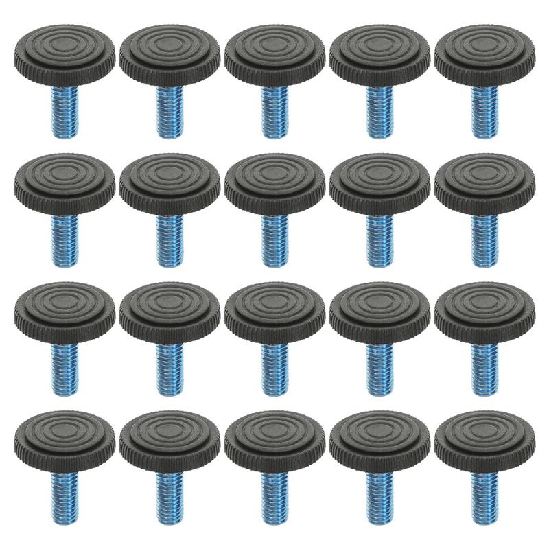 20 piezas pie nivelador roscado en muebles, mesa, silla, deslizamiento, ajustador de pie nivelador M6, accesorios para tazas de muebles, tornillo para el hogar