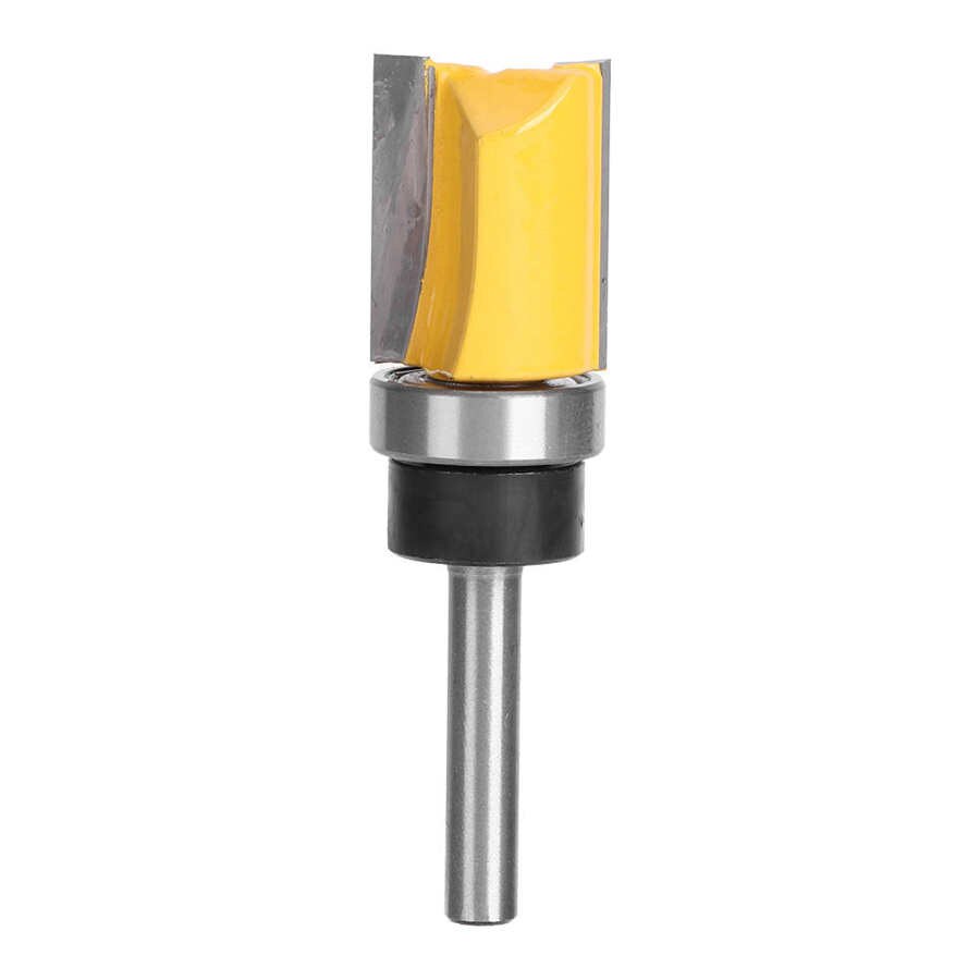 1/4in rod edge router bit, woodworking cutter, flush T-shaped carbon steel router bit, for wood grooving, cut