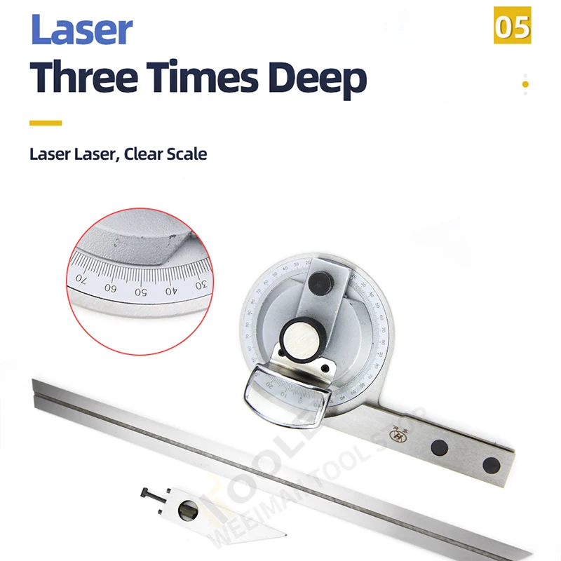 Universele Hoekliniaal Gradenboog Meerhoek Meetliniaal Timmergereedschap Hoekmeter Goniometro Vierkante Liniaalzoeker