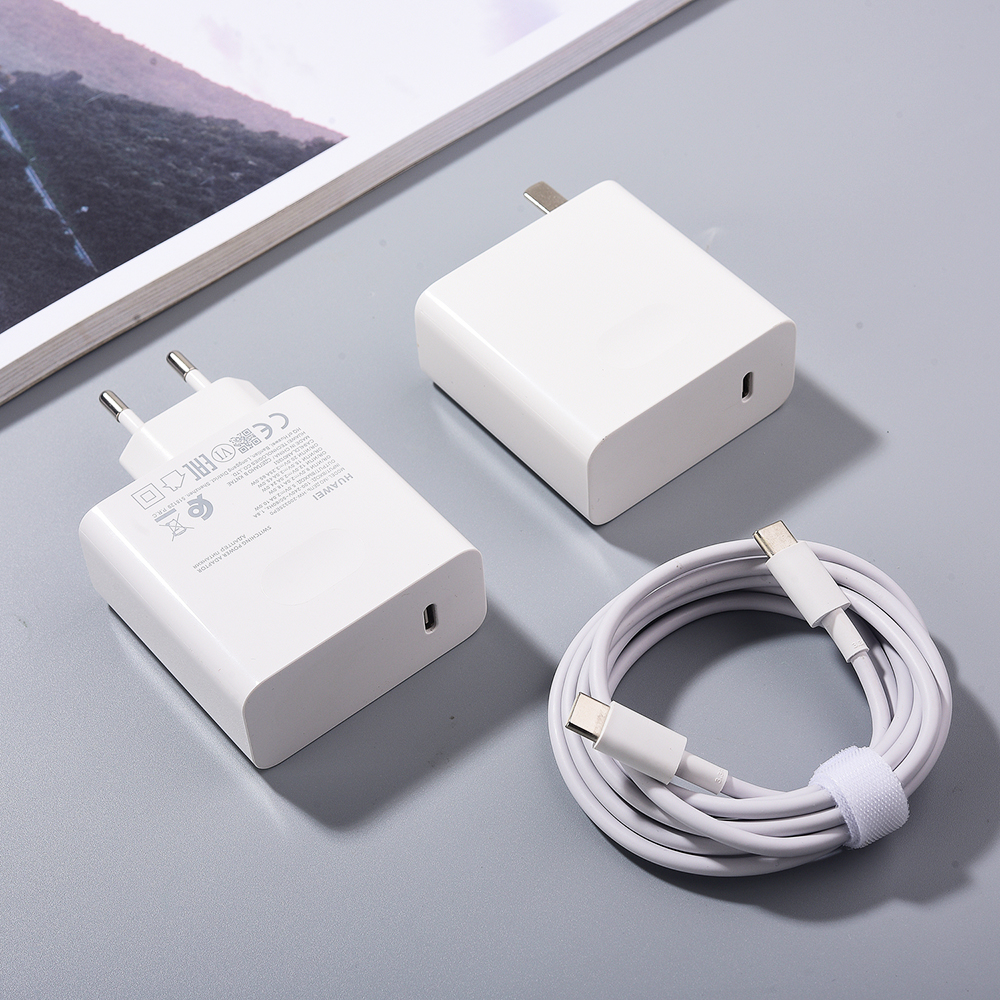 Huawei matebook 15 14 13 x pro 65w pd-laddare snabbladdning eu/us nätadapter för magicbook  d14 d15+1.8m dubbel typ c-datalinje