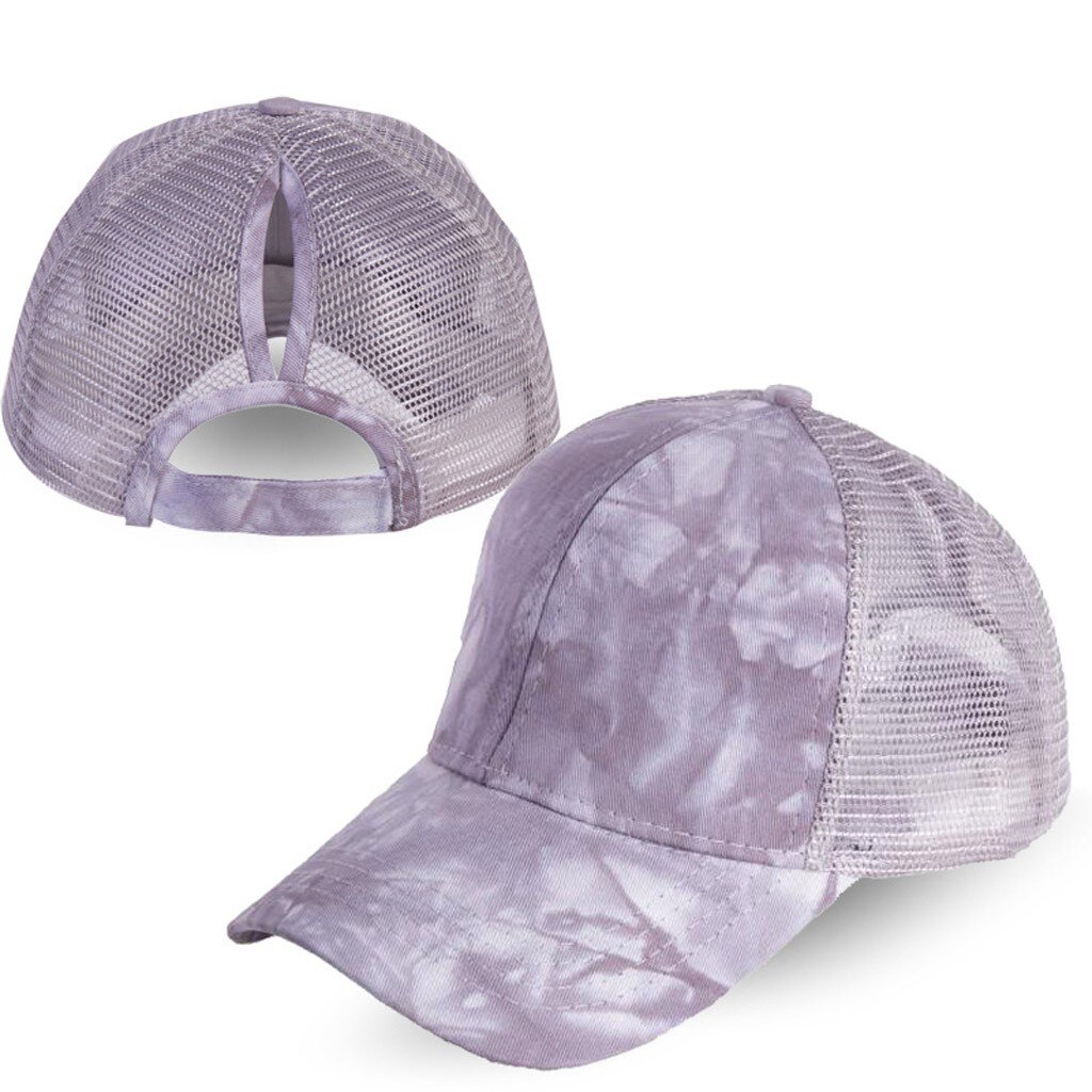 1PCs Unisex Couple mode CapTie-Dye Cap Breathable Plain Mesh Baseball Cap Adjustable Snapback Hats Hip Hop Hat sombrer: GY