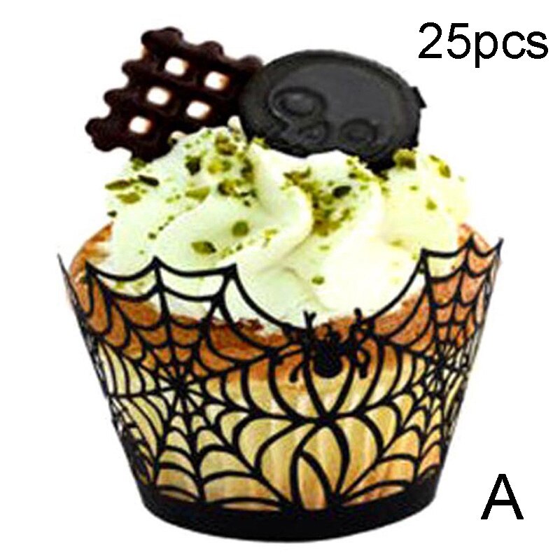 25 sets/muffin cake cupcakes modellering eyeliner cake bakken cake box party cup doos cake tray mold decoratie toolsMK: A