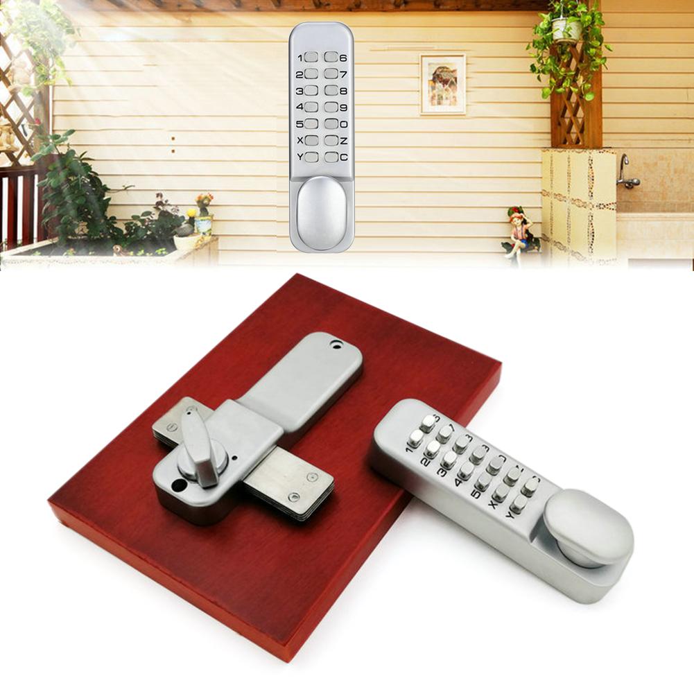 Waterproof Mechanical Digital Door Lock Push Button Keypad Keyless Code Combination Lock Set Intelligent Electronic Lock