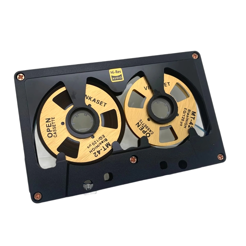 ABAC-Double Sided Cassette Audio Reel To Reel 50 Minute Blank Tape Metal Reel Hollow Case Self-Made