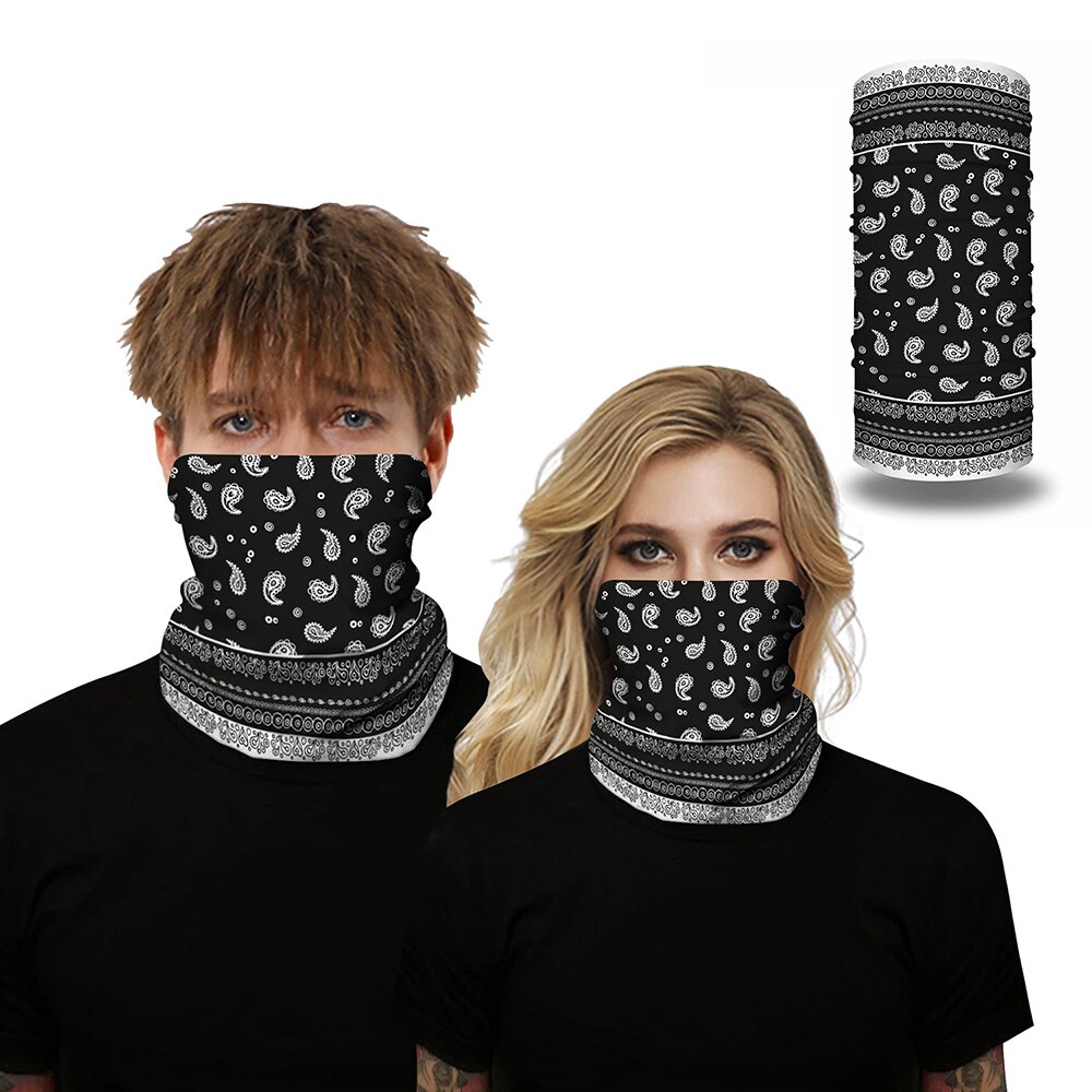 25*50cm bandana unisex sjaal outdoor bedrukt gaiter rijden dubbelzijdig
