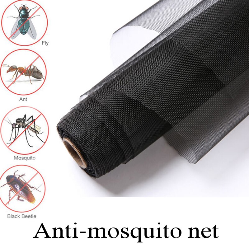 Self-Installed Indoor Insect Screen Window Netting Magnetic Screen Door Anti-Mosquito Net Household Mesh Mosquito Window: 2*2.6 / black