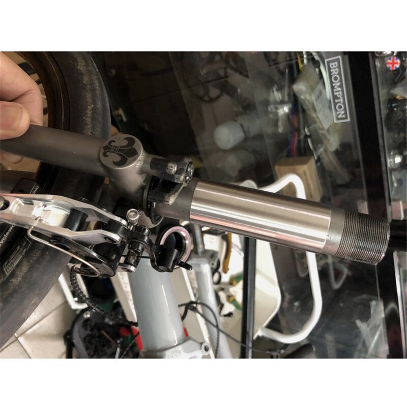 Folding bicycle titanium head tube aging broken burst repair titanium alloy bushing for brompton titanium protective sleeve
