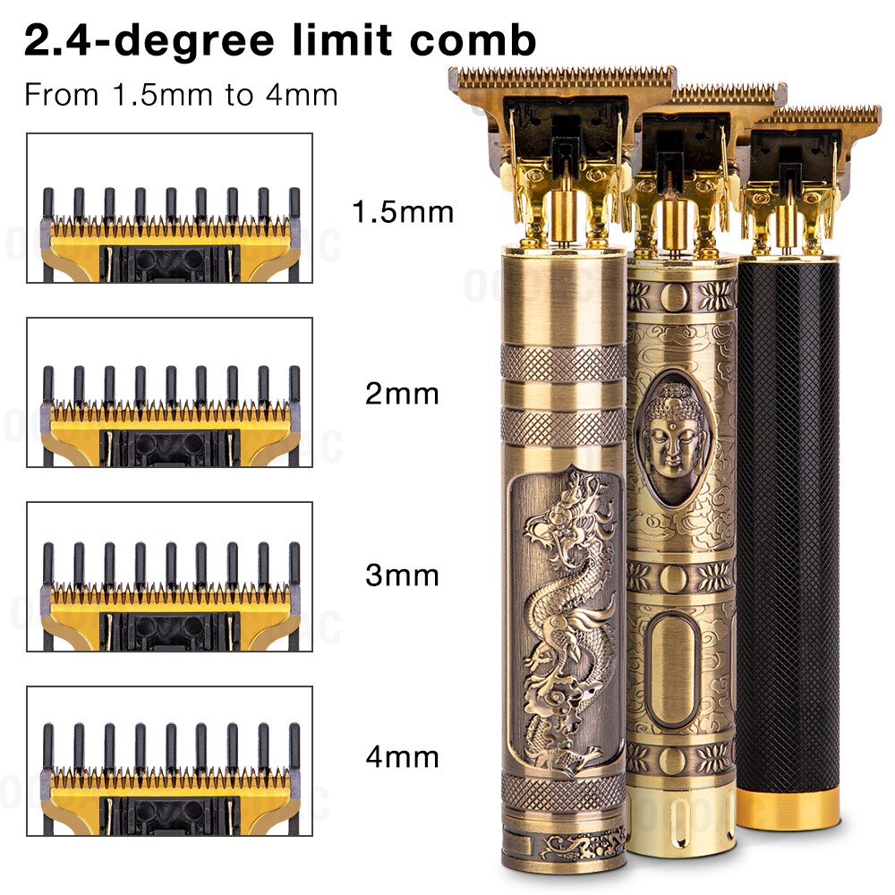 Tondeuse Voor Mannen Oplaadbare Boeddha Dragon Professionele T Scheerapparaat Baard Trimmer Haar Snijmachine Outliner Haar Trimmer