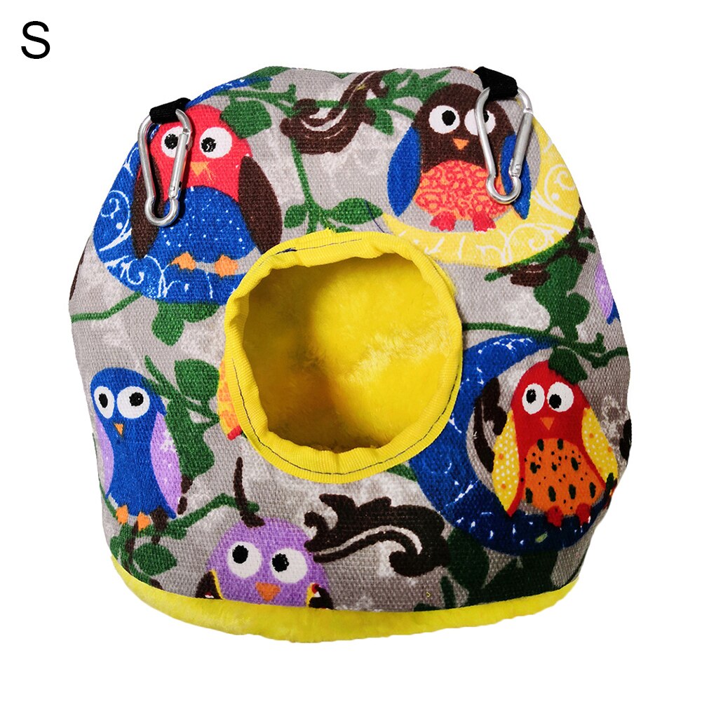 Sales! Aankomst Huisdier Vogel Papegaai Uil Print Zachte Warme Opknoping Kooi Huis Slaap Tent Bed Grot Nesten