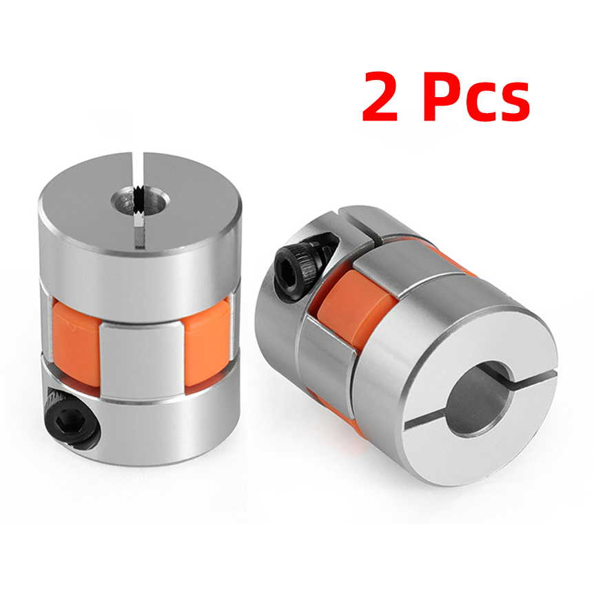 XCR 3D Printer Parts 5X8mm Couplers Flexible Two-Jaw Shaft Coupling Connector D20L25 Jaw Spider Plum Coupler Stepper Motor: WHITE