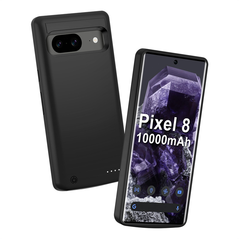 Kabellose ladehülle 10000 google Pixel 8 Profi ( 7 6 Profi): Dunkelrot