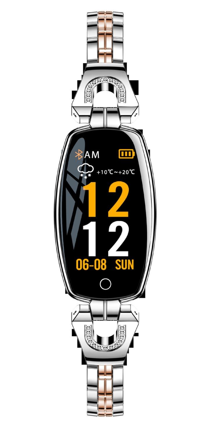 Bluetooth dameshorloge, hartslagmeter, fitnesstracker, smartwatch, app-ondersteuning voor android, ios, pk  q8 q9: Splinter