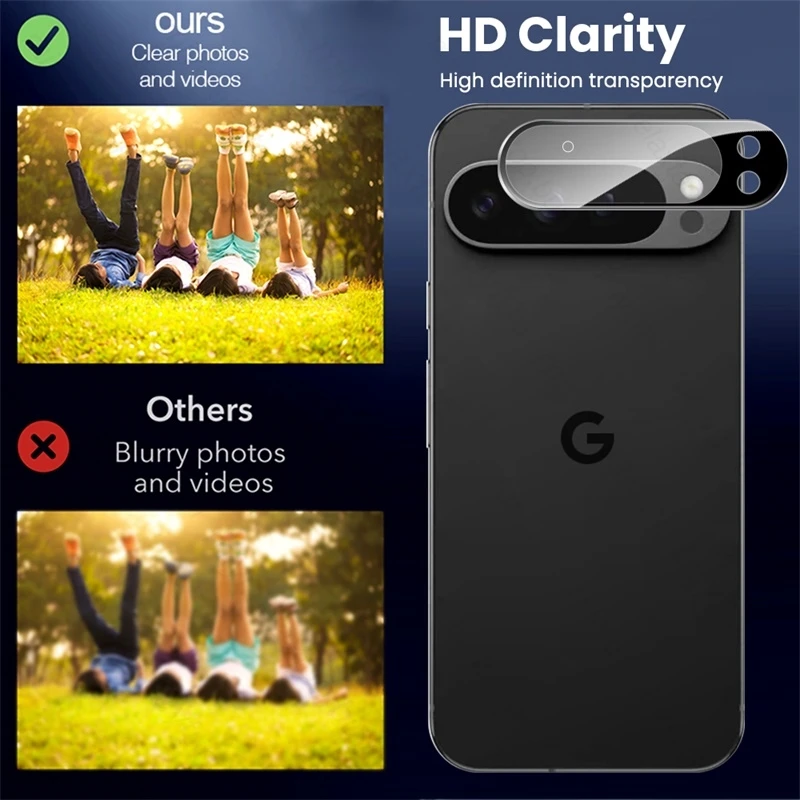 3Pcs 3D Curved Camera Lens Protector Tempered Glass Case for Google Pixel9 Pixel9Pro Pixel 9 Pro XL Pixel9ProXL 5G Pixle 9 A 9a