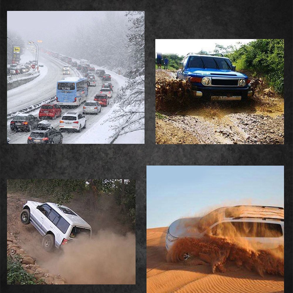 Cadenas universales de acero para neumáticos de coche y camión, cadenas para nieve, cadenas para invierno, cadena para ruedas de vehículos SUV, cadena de emergencia para seguridad en carretera, 1 unidad