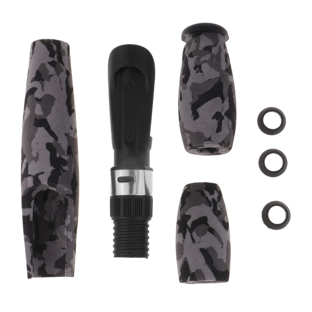 Baitcasting Fishing Rod EVA Handle Split Grip Kit & Reel Seat for Rod Repair