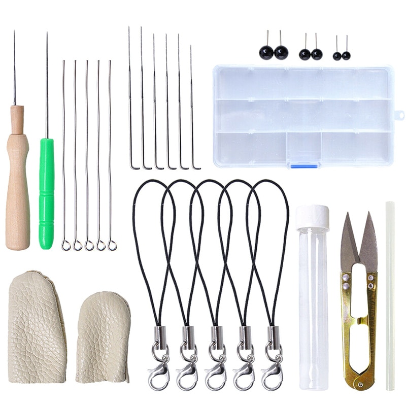 1 Set 40 Colors Wool Felt Needles Tools Needle Felting Mat Starter DIY Kit KSI999
