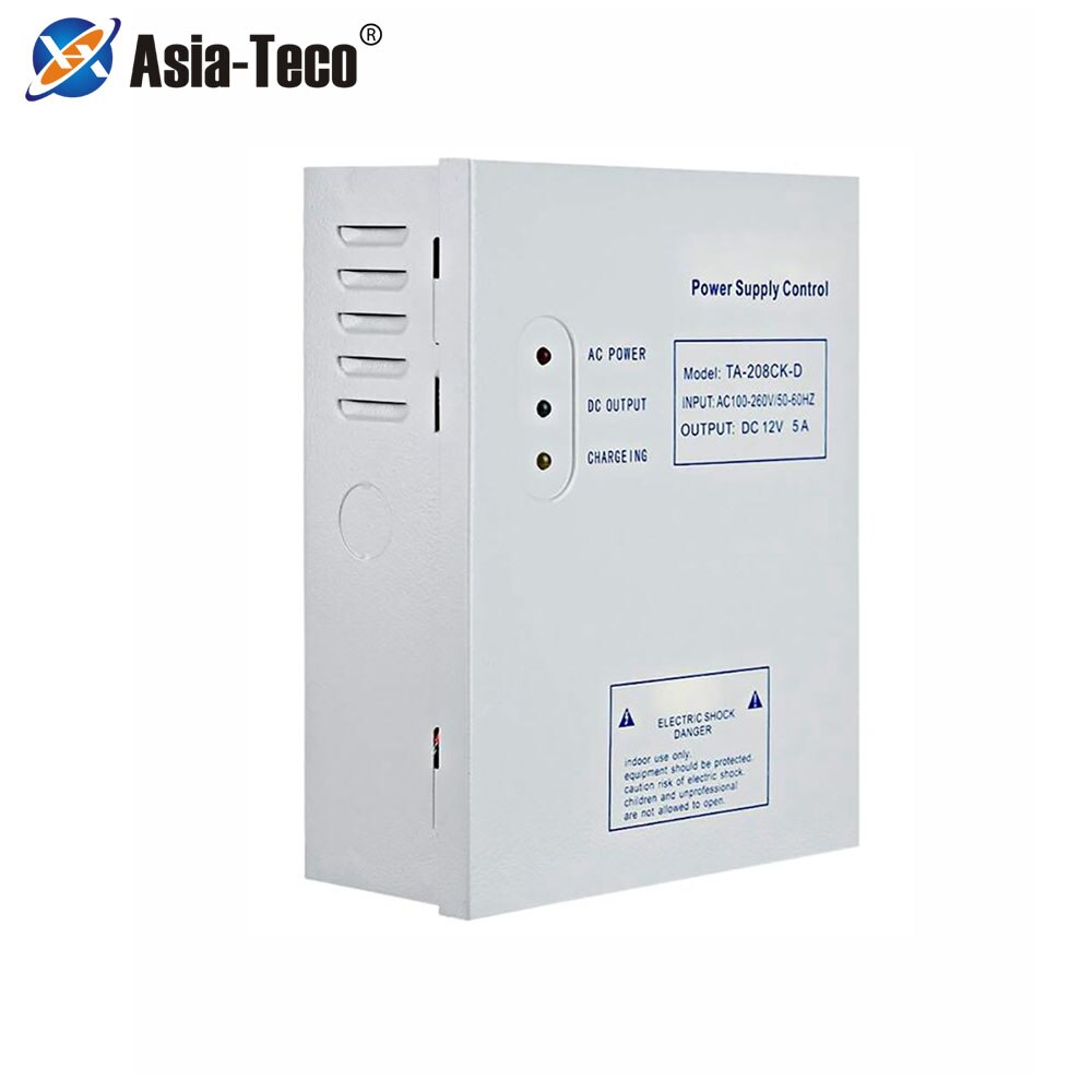 AC 110~240V Door Access Control System Switch Power Supply Time Delay Max 15 Second Frequency Power DC12V 5A 50W