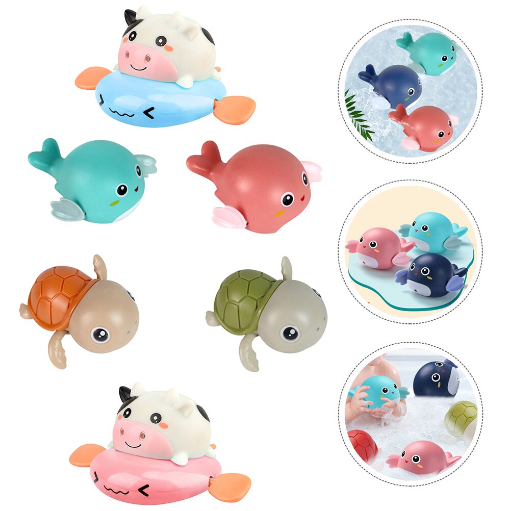 6 Pcs Interesting Wind-up Toys Durable Clockwork Toys Plastic Baby Shower Toys: Default Title