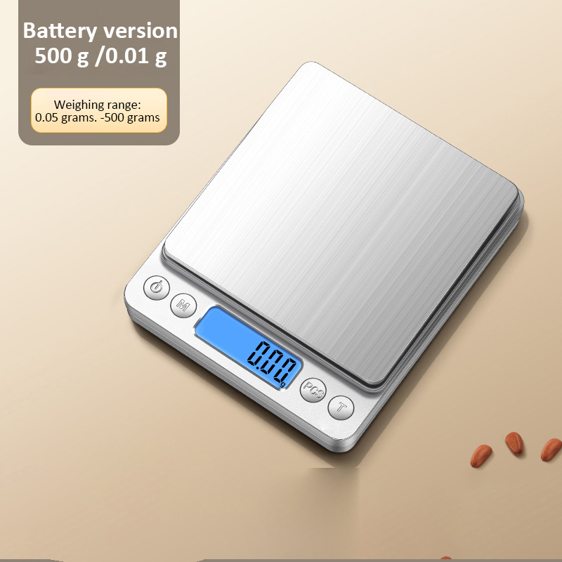 500g/0,01g 3kg/0,1g Elektronische Waage Edelstahl Lebensmittel Waage LCD Display Mini Digitale schmuck Wiegen Küche Waagen Balance: Licht Gelb