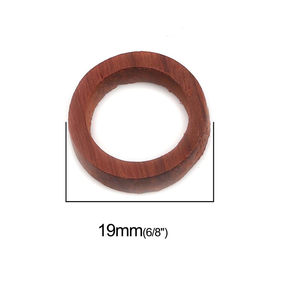 1 Pcs Sandelhout Open Terug Bezel Voor Hars Bruin Rood Ovale Walvis Vierkante Vissenstaart Hexagon Cone Kerst Halloween Verjaardag thuis: Round1.9