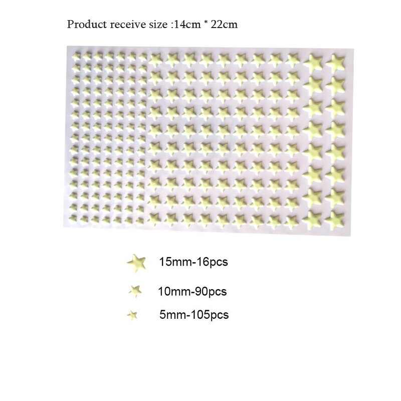 202ピース/セット3Dバブル発光星ドット壁ステッカールームベッドルームホームデコレーションデカールダークキッズdiyステッカーのおもちゃ: Stars