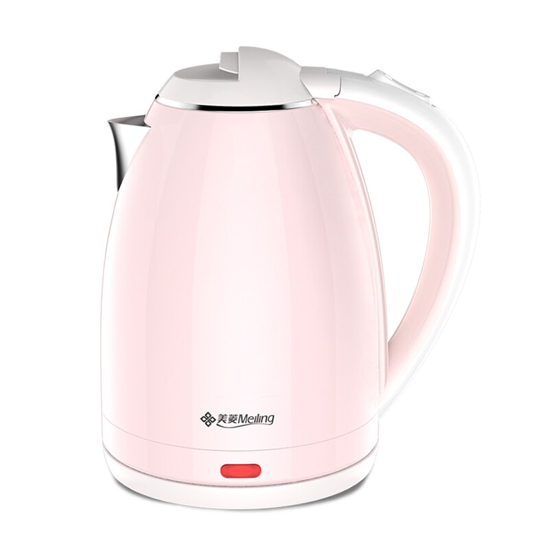 MeiLing Smart Waterkoker Dubbele Laag Isolatie Themos Elektrische Waterkoker 304 Roestvrij Staal Snelle Verwarming Waterkoker: Pink