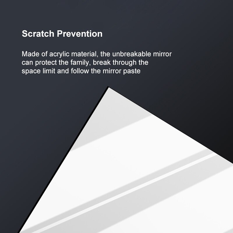 Acrylic HD Mirror Wall Mirror Sticker Soft Mirror Patch Full Height Mirror Living Room Makeup Mirror Bathroom Full Length Mirror