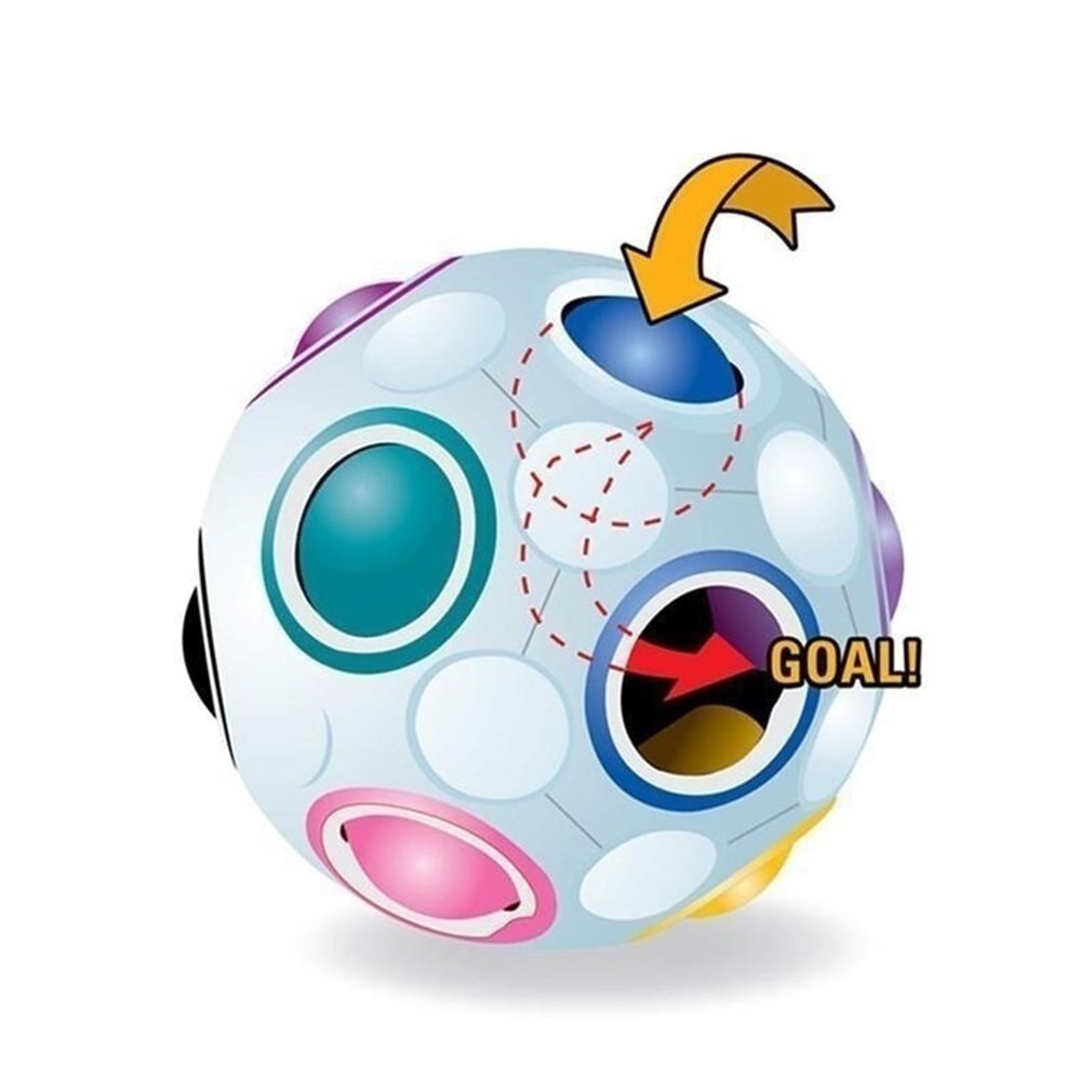 Neue Heiße Seltsame-form Magic Cube Spielzeug Schreibtisch Spielzeug Anti Stress Regenbogen Ball Fußball Puzzles Stressabbau