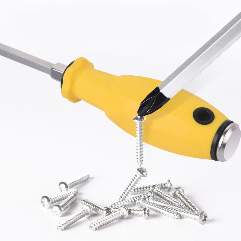 200-400mm Knockable Screwdriver Phillips and Slotted Percussive Screw Driver CR-V Magnetic Bolt Driver Screw-driving Tools 1pcs