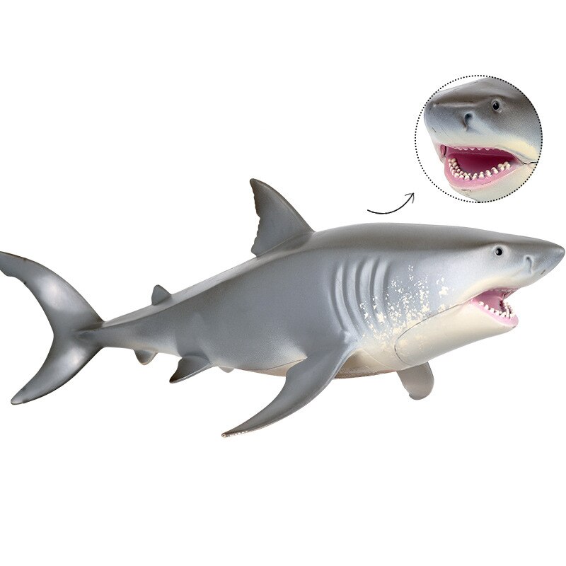 Sea Life Savage Whale Shark Lifelike Baby Shark Toy Anti Stress Squeeze Big Shark Collection Toy for Kid: shark-1