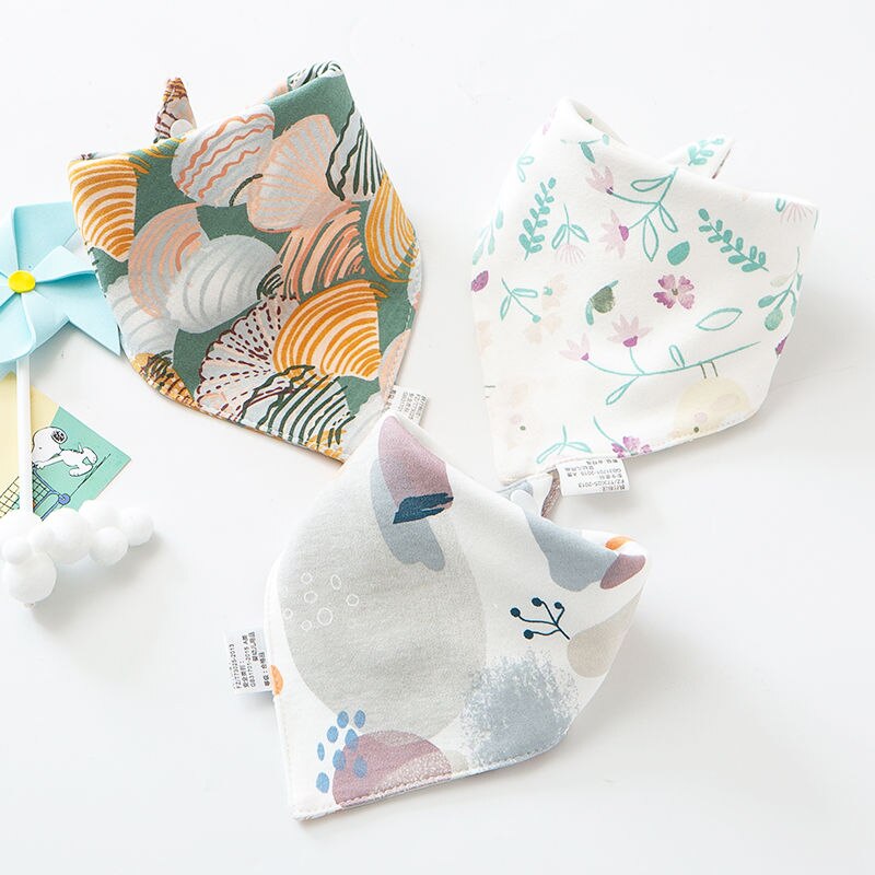 3Pcs Slabbers 100% Biologisch Katoen Slabbetjes Driehoek Burp Doek Cartoon Speeksel Handdoek Babyvoeding Slabbetjes Zachte Absorberende Jongens meisje Slabbetjes: SK30003
