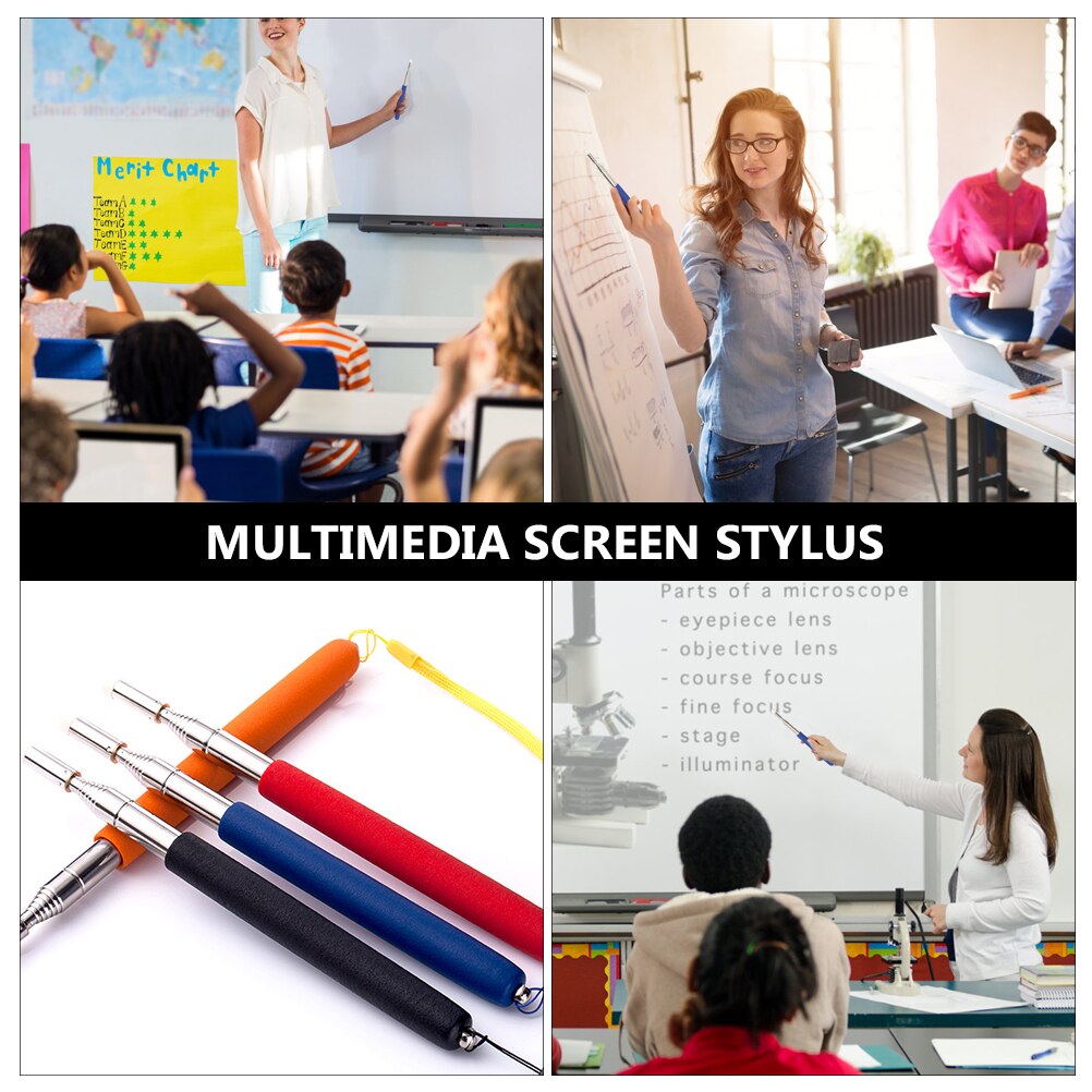 Telescopic Electronic Pointer Screen Stylus Presentation Assisted Tool (Random Color)