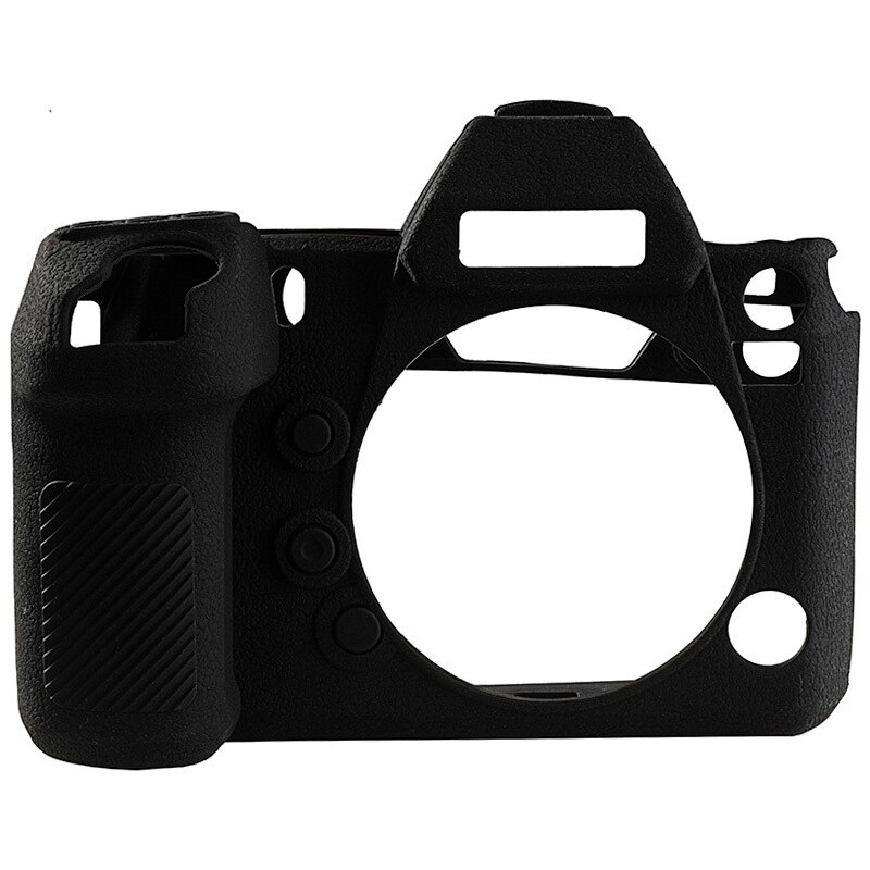 Voor Lumix DC-S1 S1R Siliconen Cover Voor Panasonic Lumix DC-S1R S1 Camera Cover Hoogwaardige Litchi Textuur Siliconen Camera Case: Black