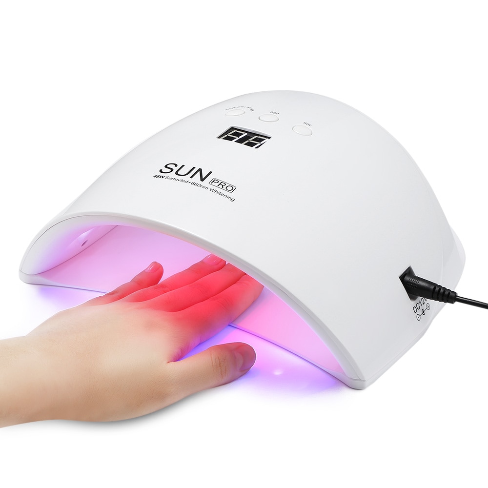 SUNPRO 48W Portable Gel Polish LED Nail Dryer Phototherapy Smart Curing Lamp