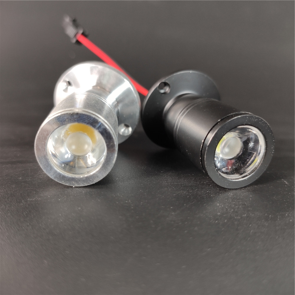 Led-spotlight mini led-spotlys dekoration indendørs 1w dæmpbare nedadrettede lys 360 grader justerbar skabslampe