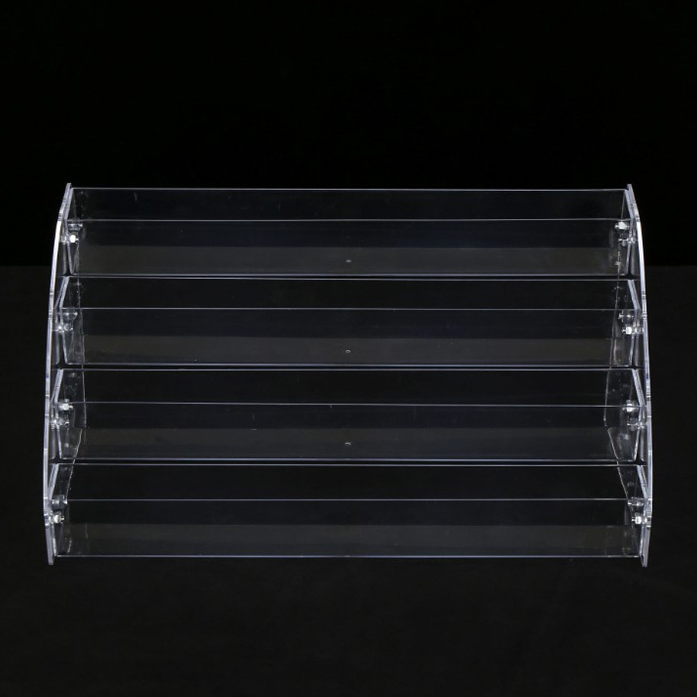 1 zu 7 Ebene Acryl Nagellack Gestell Tabletop Anzeige Stehen Klare Lippenstift Halfter Ätherische Öle Regal machen-hoch Lagerung Veranstalter
