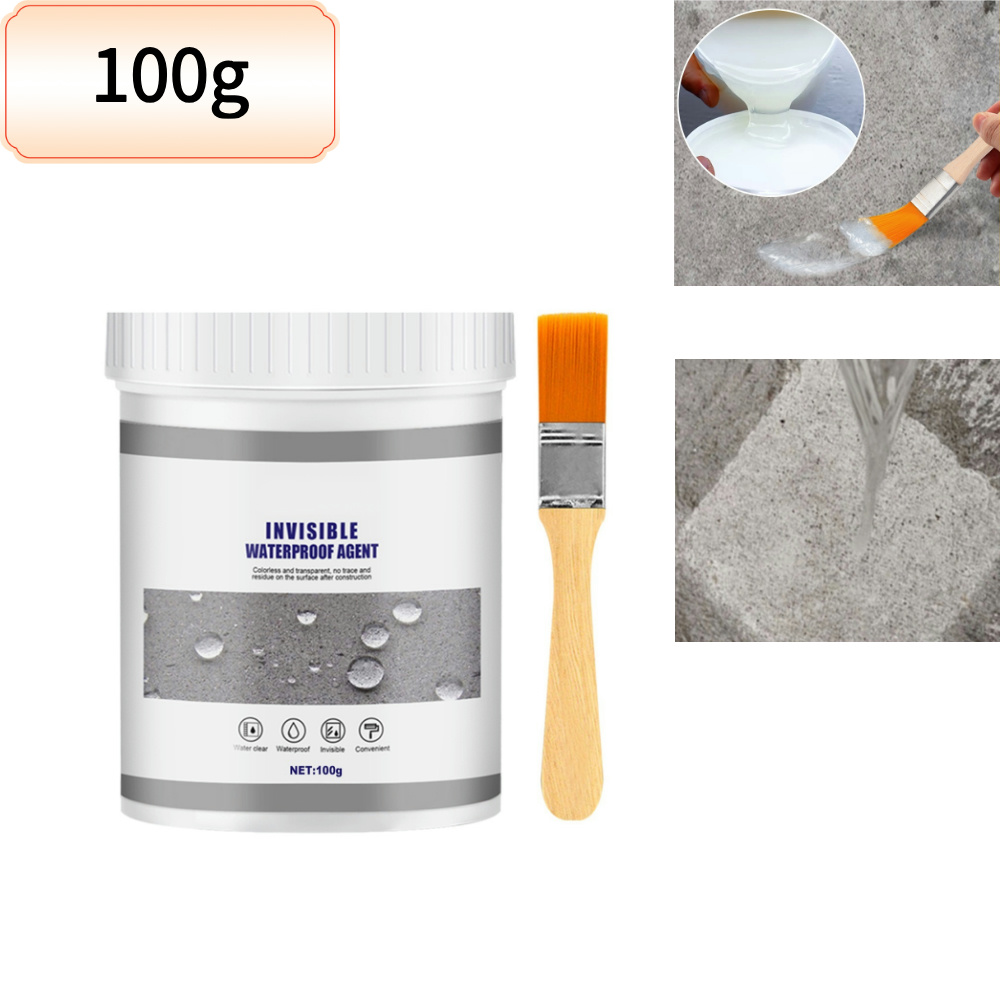 30-1200g Waterproof Coating Sealant Agent Transparent Invisible Paste Glue With Brush Adhesive Repair Roof Waterproof Sealant: black