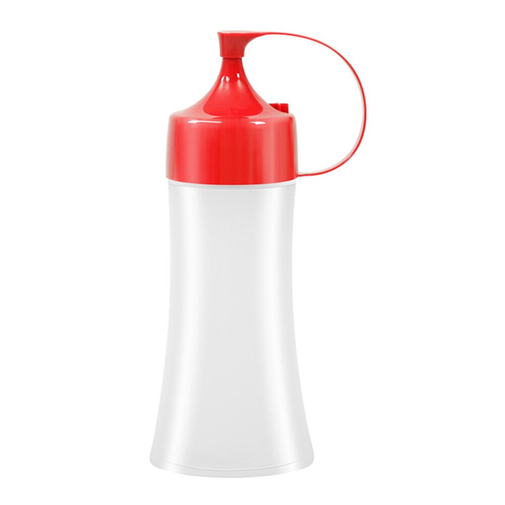 Botella de plástico para aderezos de ensaladas de alimentaria, botellas exprimidoras antifugas para aceite de salsas Bechamel _ WK: Red A