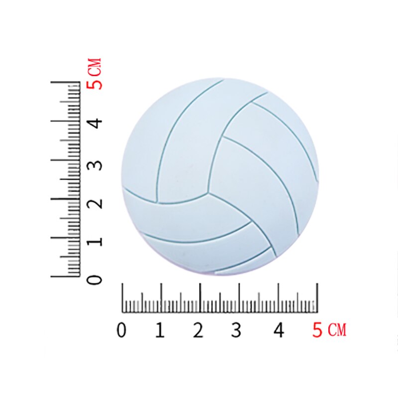 Bløde gummipuder til at beskytte væg og gulv selvklæbende dørstopper volleyball styling dørskærm skridsikre klistermærker