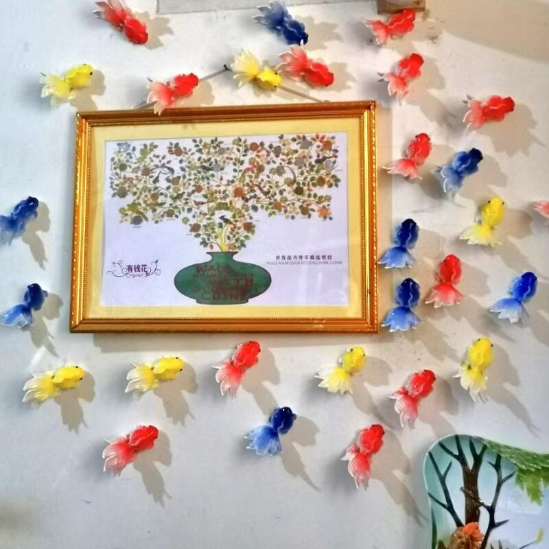 Ceramic Goldfish 3D Wall Decoration Ornaments Tea Art Tea Pet Ornaments Fish Tank Landscaping Statue Sculpture Home Decore