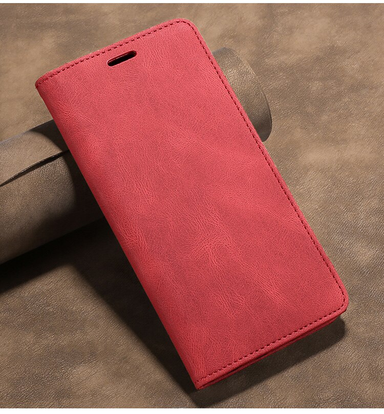 Couro de luxo flip book estilo caso para blackview a100 carteira suporte caso para blackview a100 a 100 6.67 telefone capa coque: Vermelho