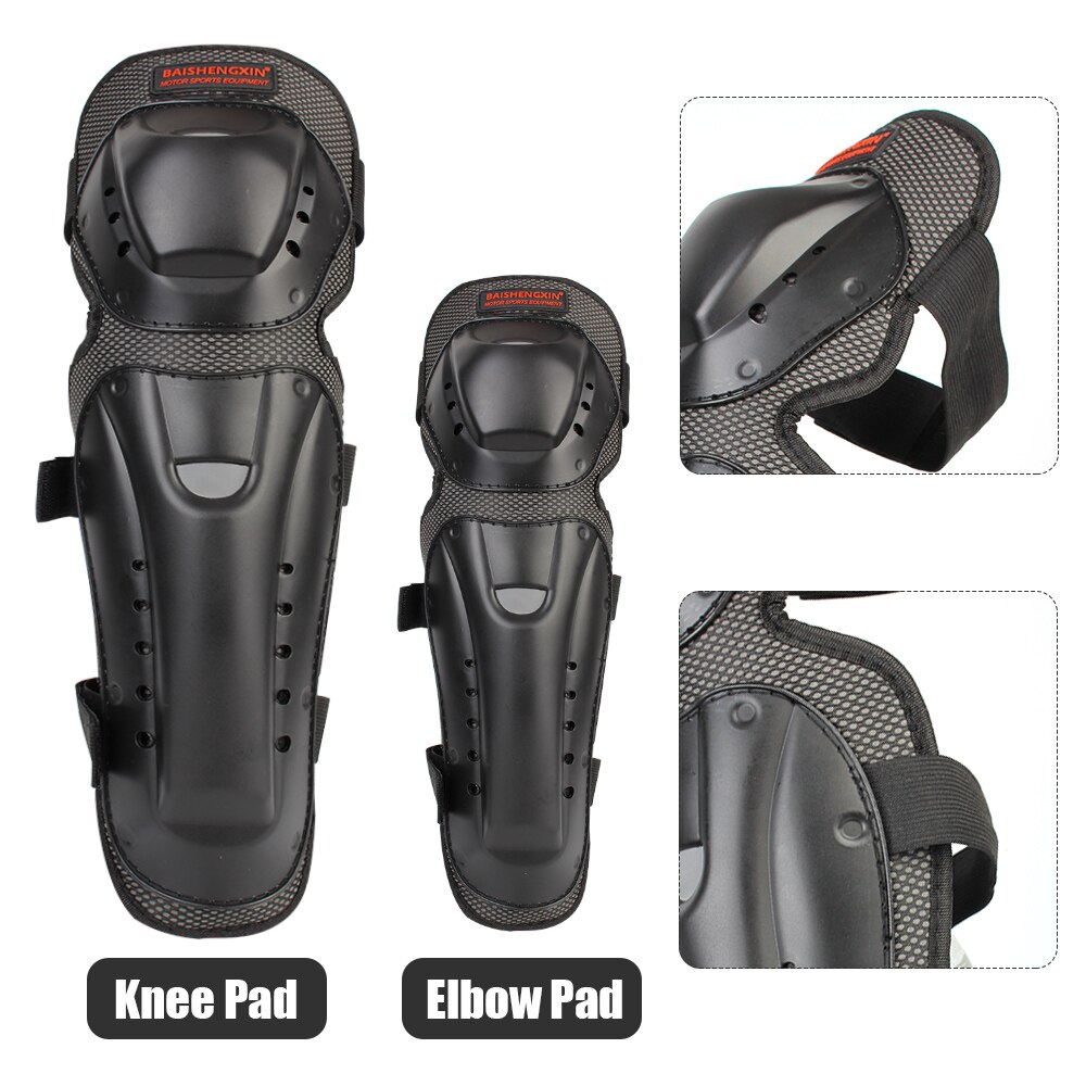 Knee Pads, BSD1002 4pcs Motocross Motorcycle Cycling