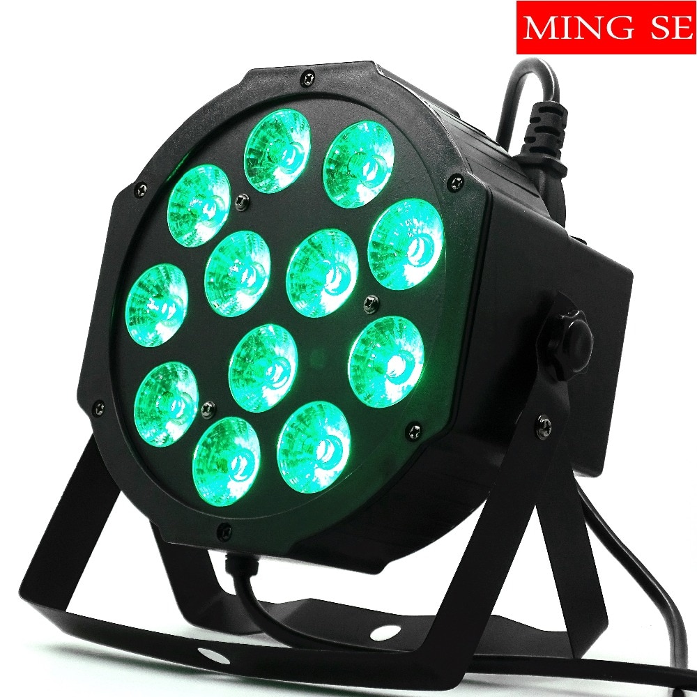 12 Uds. Lámpara led de 12w 12x12 w luces par led RGBW 4 en 1 par plano led dmx512 luces de discoteca equipo de escenario dj