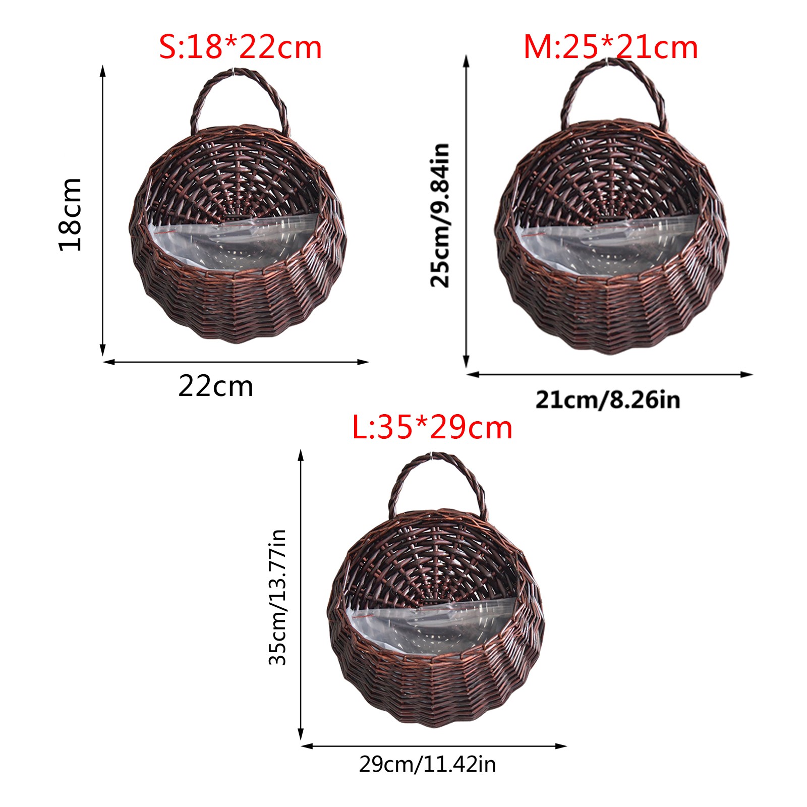 Practical Pot Plants Holder Pastoral Flower Hanging Basket Breathable Florist Rattan Flower Planter Durable Handmade Woven