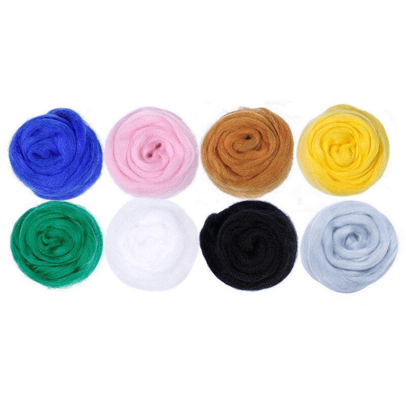 Diy Wool Felt Animals Flowers 8 Colors Wools Needles Felting Making Kit Diy Animal Wolvilt Craft Kits Tools Felt Toys