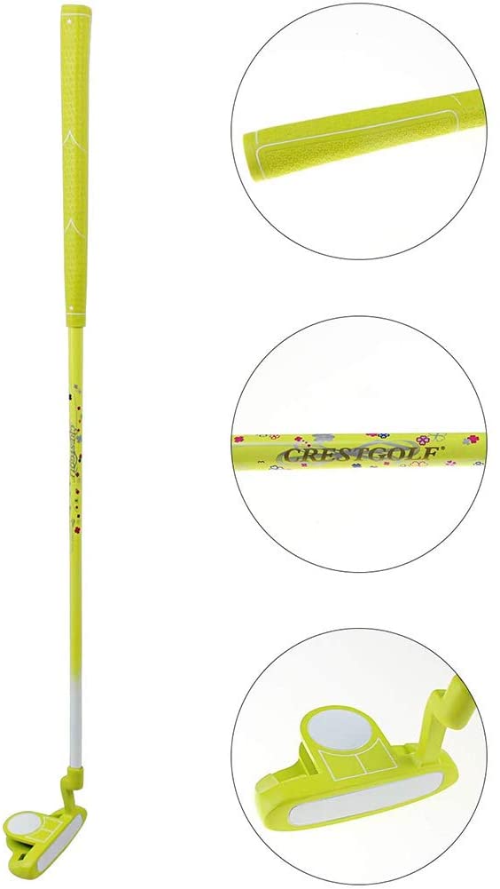 Crestgolf junior højre zink-legeret materiale 24, 27, 29 tommer mini børn golfkøller putter jul: Gul 27 tommer