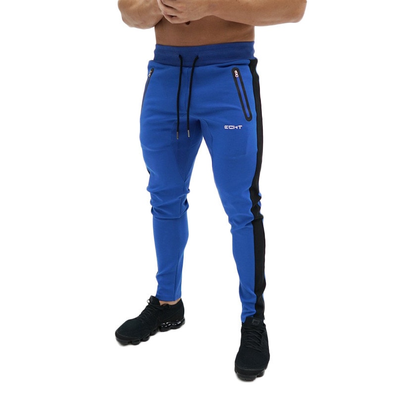 Joggers Broek Mannen Gym Joggingbroek Zip Pocket Running Katoen Skinny Training Broek Mannelijke Fitness Workout Sportkleding Potlood Broek