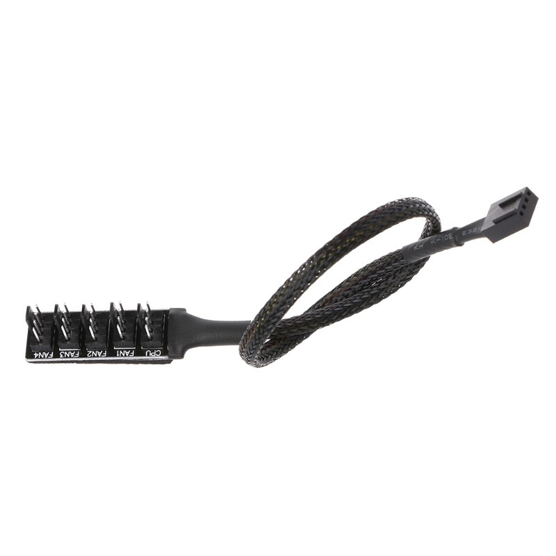 1 to 5 4- pin molex  tx4 pwm cpu kjølevifte splitter adapter flettet strømkabel