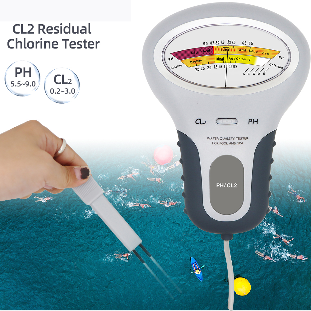 Chlorine Meter Tester PC-101 PH CL2 Level Meter Test Monitor Water Testing Spa Aquarium Monitor Analyzer