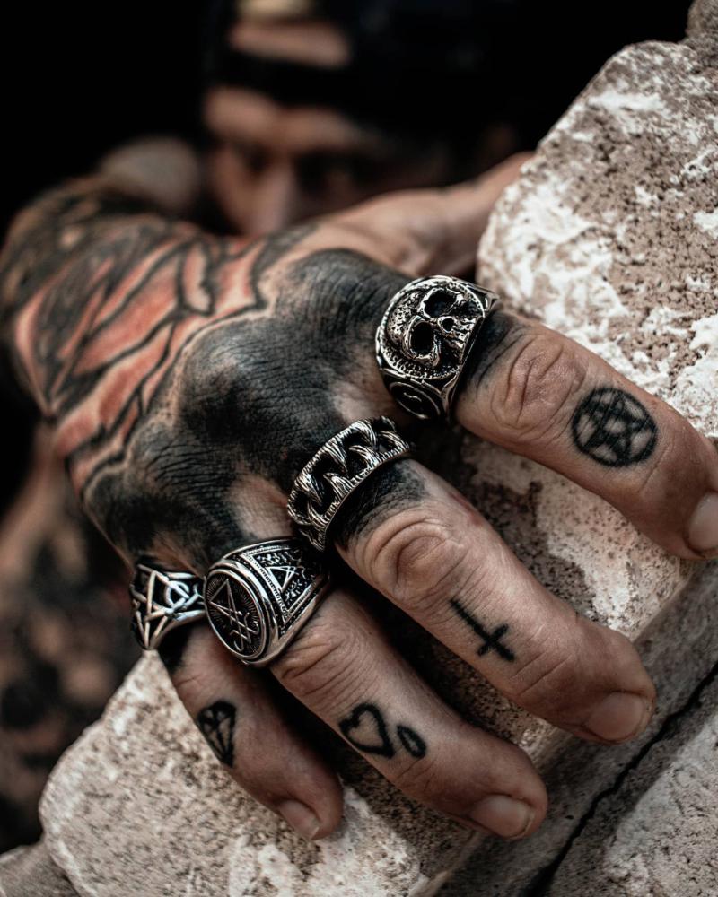 retro Zähne Tier Ring Stinless Stahl unisex Finger Ring Punk Felsen Für Freund Engagement Schmuck OSR612